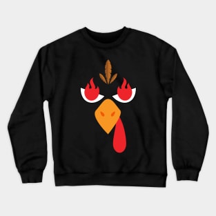 Turkey Face angry thanksgiving fall season cute matching friend costume inspiration Crewneck Sweatshirt